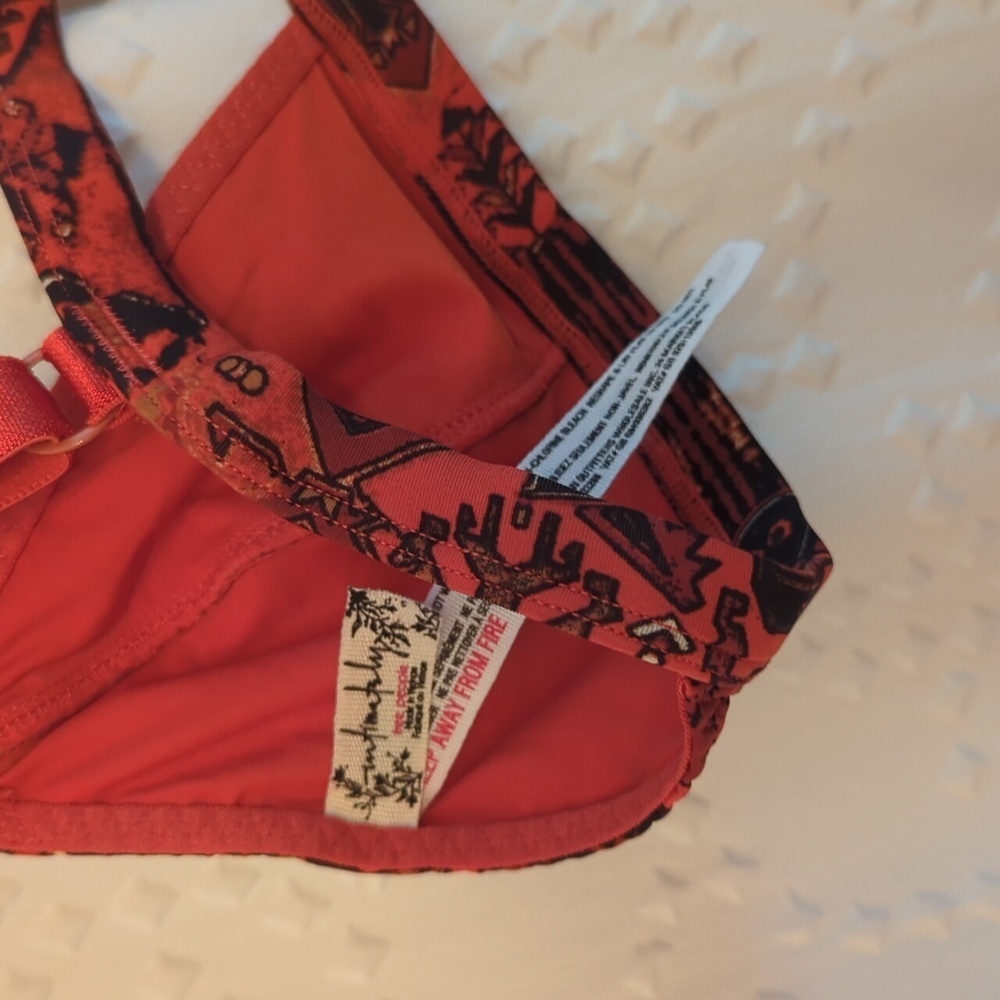 Intimately Free People Tribal Orange Bralette Size Small Like New - Picture 4 of 5